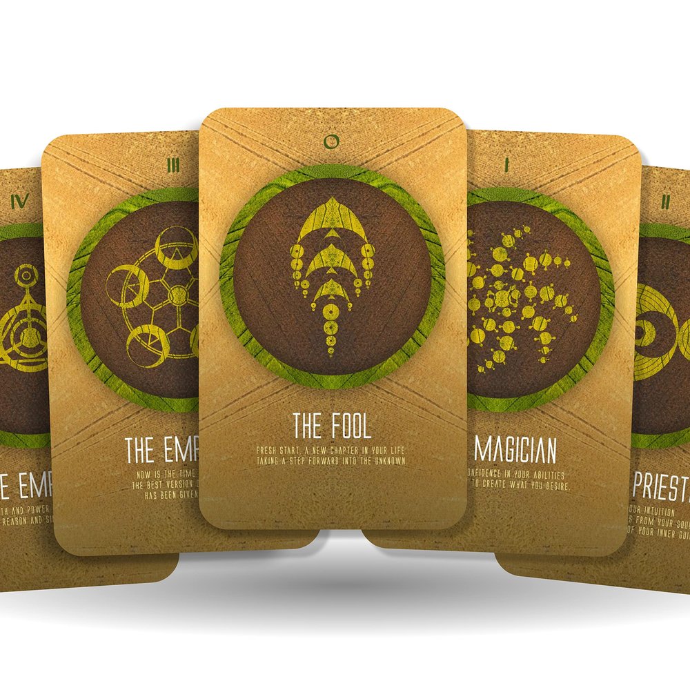 Ibiza Tarot Crop Circles Tarot - Major Arcana Cards | Fortune Telling Tarot Cards Deck for Beginners | Authentic Tarot Experience - Set of 22 Cards