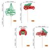 24 Pack Christmas Tree Cupcake Toppers Glitter Red Truck and Car Merry Christmas Cupcake Picks Decorations for Merry Christmas Tree Xmas Theme New Year Holiday Party Supplies view 2