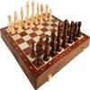 XIXIDIAN Chess Set,Foldable Wooden Chess Set for Kids and Adults, Handcraft Travel Chess Set, Prefect Choice for Birthday (Size : 45X45X3.8cm) view 2