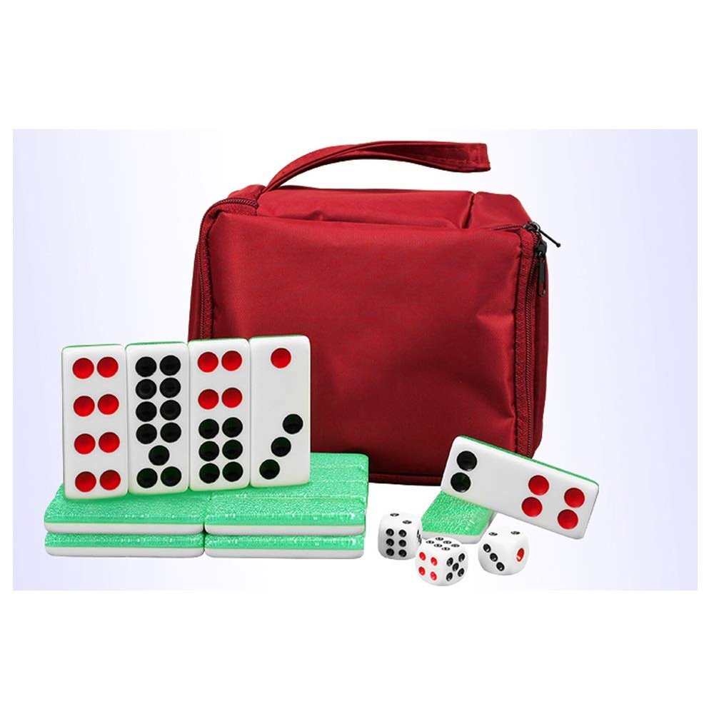 WSYTY Pai Gow Game Set Pai Gow Set, China Pai Gow Casino Game Party, Pai Gow Large Adult Household Hand Rubbing Cards,32 Sheets (Color : Green)