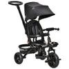 Qaba Kids Tricycle, 4 in 1 Foldable Trike with Reversible Seat, Adjustable Parent Handle, Safety Harness, Wheel Brakes, Removable Canopy, Storage, Tricycle for Toddlers 1-5 Years, Black view 1