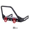 CrazyHobby Metal RC Crawler Front Bumper with Winch Mount Shackles for Axial SCX10 & SCX10 II Redcat Gen7 Gen 8 Upgrades (Type A) view 1