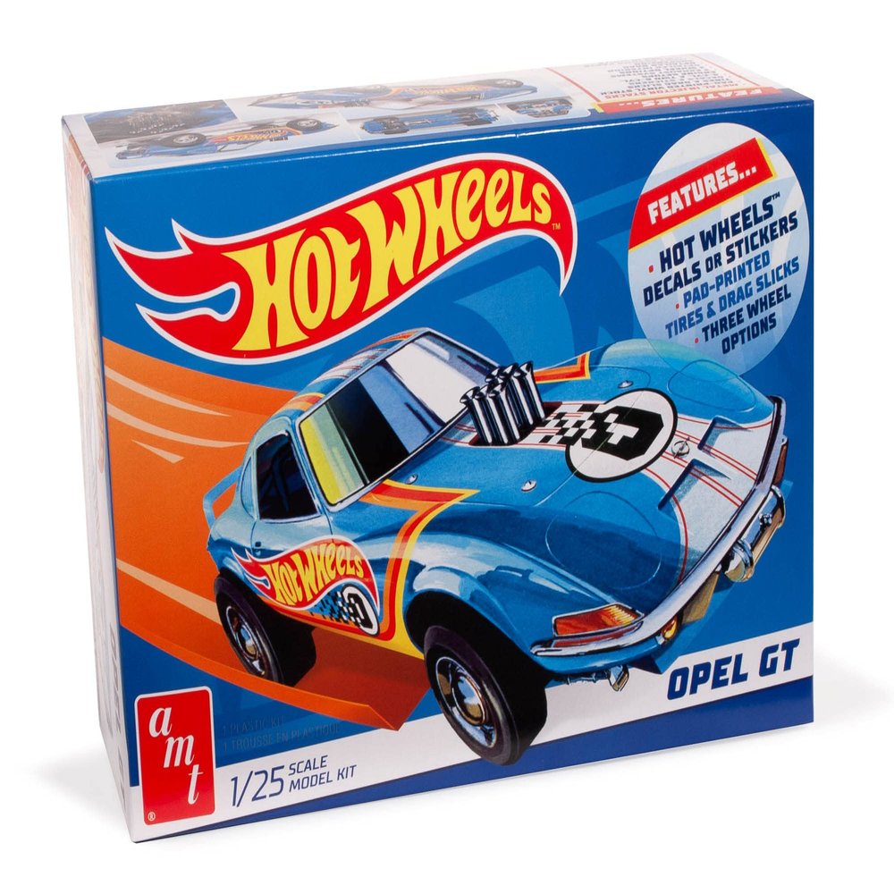 AMT Skill 2 Model Kit Hot Wheels Opel GT 3-in-1 Kit 1/25 Scale Model