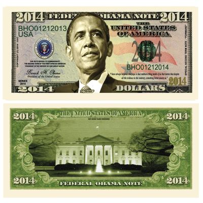 American Art Classics Pack of 25 - Barack Obama 2014 Commemorative Dollar Bill