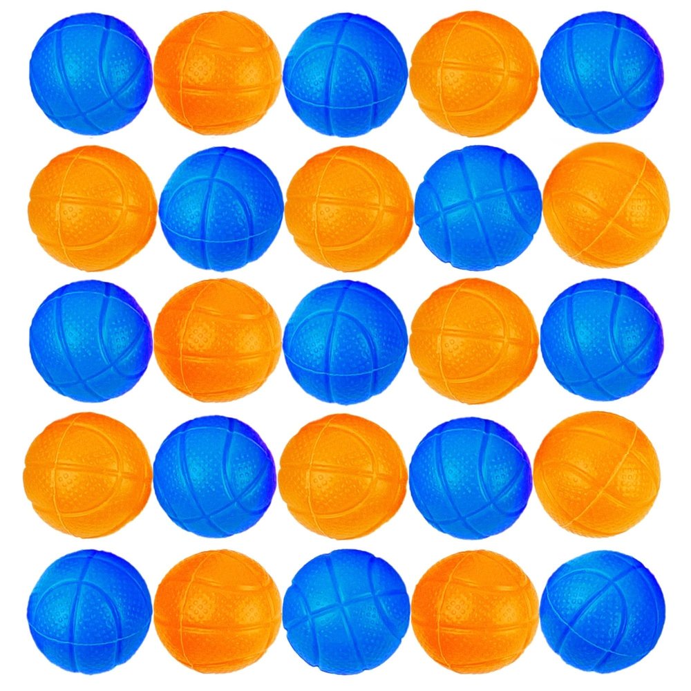 ArtCreativity Pack of 24 Mini Replacement Basketballs for Desktop Mini Basketball Games, Plastic Basketball Toys in Blue and Orange, Accessories for The Desktop Basketball Shooting Game