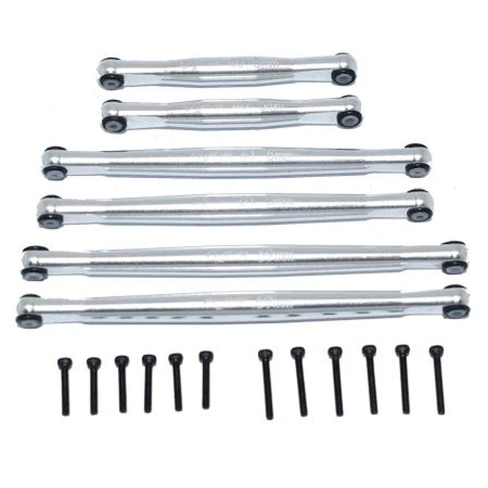 GPM Racing Aluminium Suspension Links Set Silver : Axial 1/24 SCX24 Deadbolt