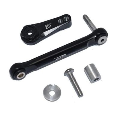 GPM Racing Aluminum Tie Rod + 25T Servo Horn Black : Losi Lasernut U4
