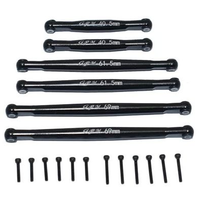 GPM Racing Aluminium Suspension Links Set Black : Axial 1/24 SCX24 Deadbolt