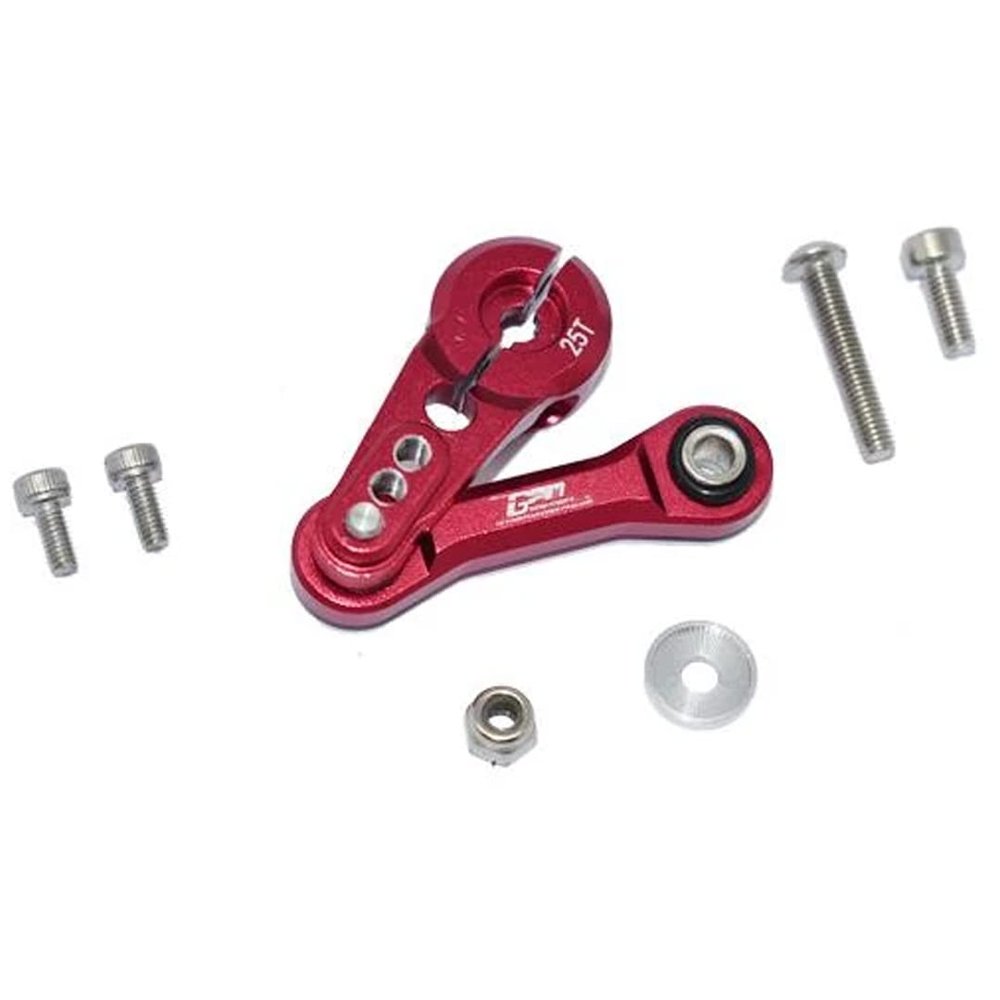 GPM Upgrades Aluminum Tie Rod+25T Servo Horn for 1/8 Kraton ARA106040T1/T2&Typhon ARA106046&Talion ARA106048&Outcast ARA106060&Notorious ARA106044T1/T2 RC Cars (red)