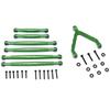 GPM Racing Alum Suspension Links + Front Upper Link Mount Green : SCX24 Deadbolt view 1