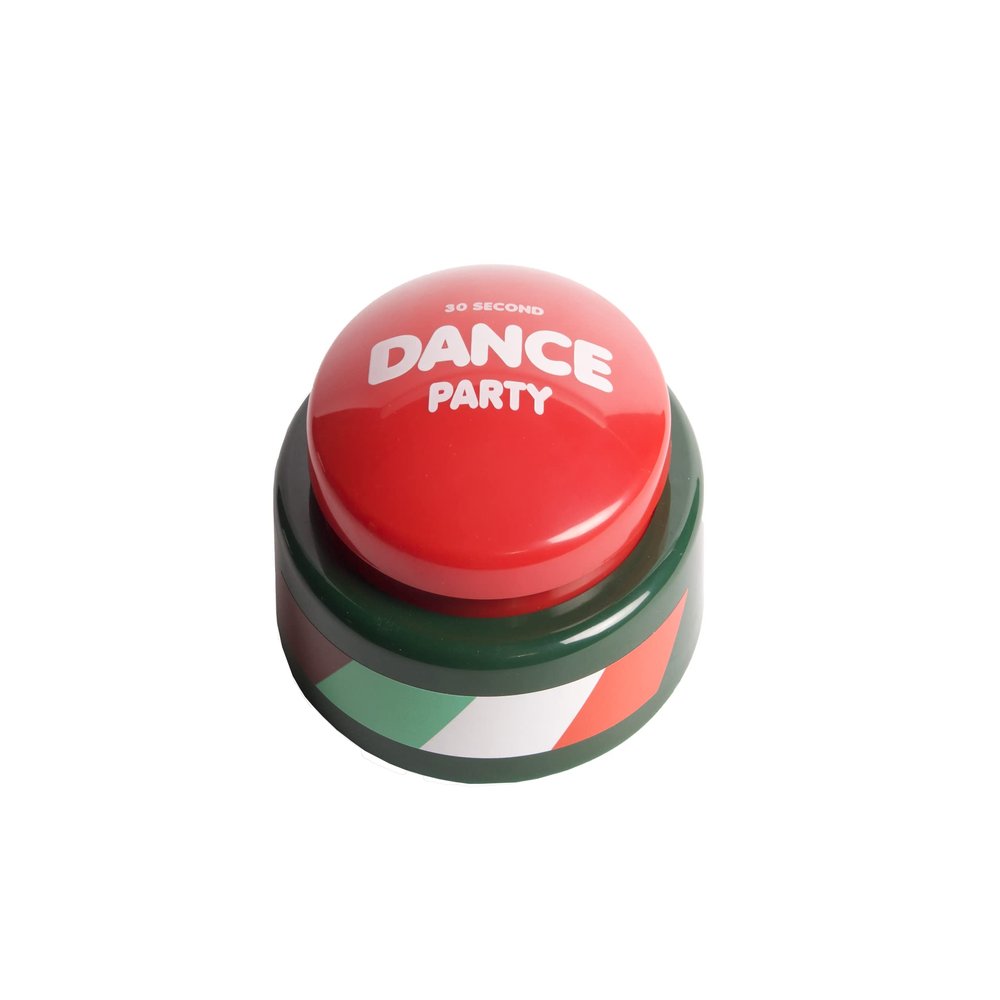 30 Second Dance Party Button with 5 Songs, Instant Fun, Gag Gift for Kids & Adults, Co-workers, Teachers, Friends & Family, Office Toy, Classroom Supplies, Birthdays,Holidays & Parties(Pack of 1)