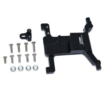GPM Racing Aluminum Servo Mount Black : Axial 1:10 SCX10 III/Gladiator