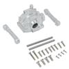 GPM Alum Front Gear Box + Front Lower Suspension Mount Silver : Losi Lasernut U4 view 1