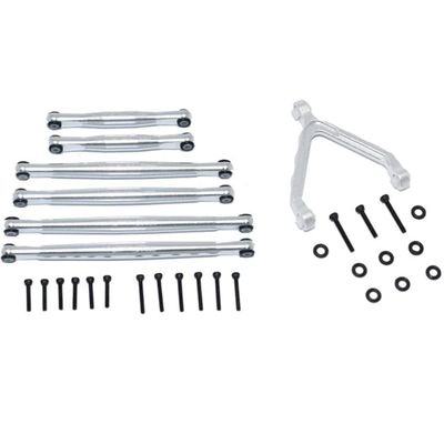 GPM Racing Alum Suspension Links + Front Upper Link Mount Silver : SCX24 Deadbolt