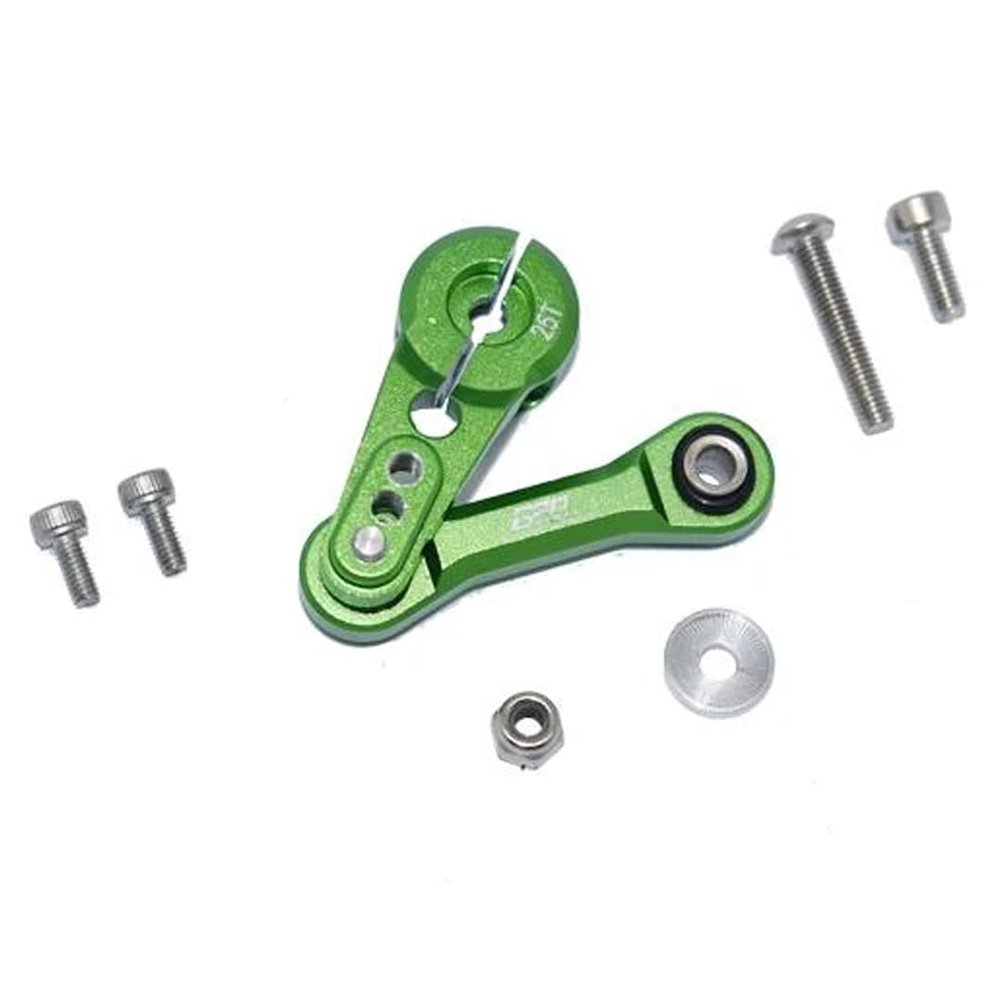 GPM Upgrades Aluminum Tie Rod+25T Servo Horn for 1/8 Kraton ARA106040T1/T2&Typhon ARA106046&Talion ARA106048&Outcast ARA106060&Notorious ARA106044T1/T2 RC Cars (Green)