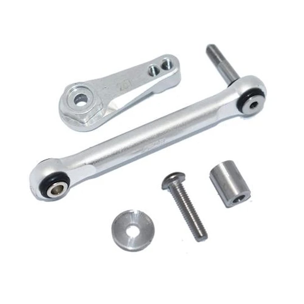 GPM Racing Aluminum Tie Rod + 25T Servo Horn Silver : Losi Lasernut U4
