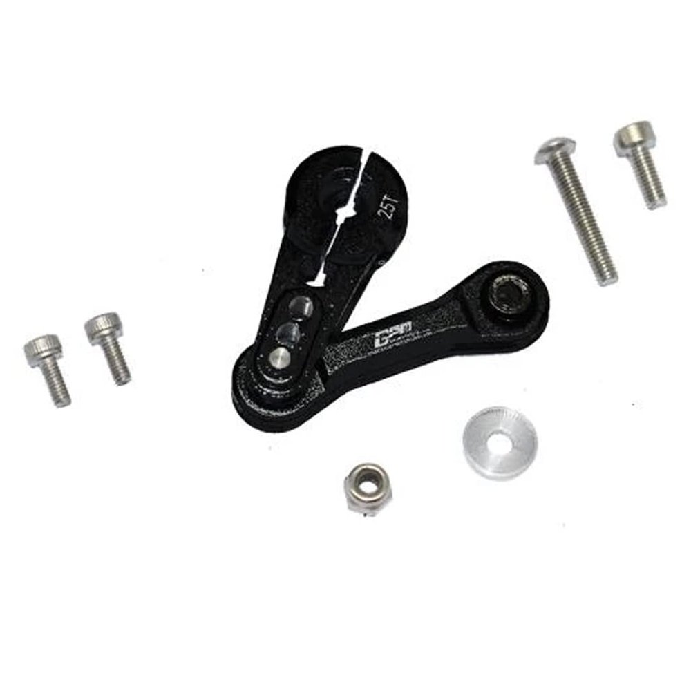 GPM Upgrades Aluminum Tie Rod+25T Servo Horn for 1/8 Kraton ARA106040T1/T2&Typhon ARA106046&Talion ARA106048&Outcast ARA106060&Notorious ARA106044T1/T2 RC Cars (Black)