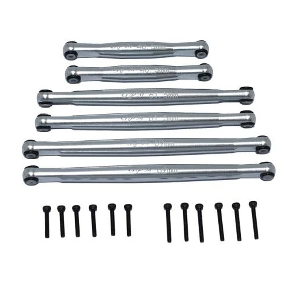GPM Racing Aluminium Suspension Links Set Grey : Axial 1/24 SCX24 Deadbolt