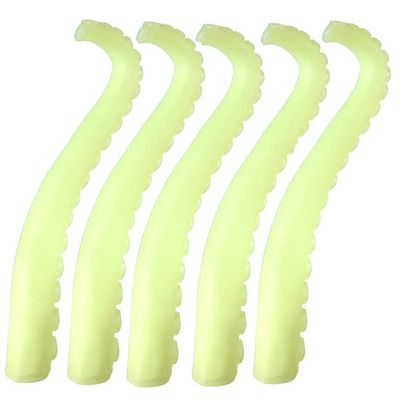 Silicone Finger Tentacle Puppets Glow-in-The-Dark (Yellow, 5)