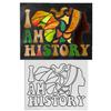 11 x 14 Canvas Painting | Pre Drawn Stretched and Outlined Canvas | I am Black History | Birthday Gift | Adult Sip and Paint Party Favor | DIY Virtual Party  view 1