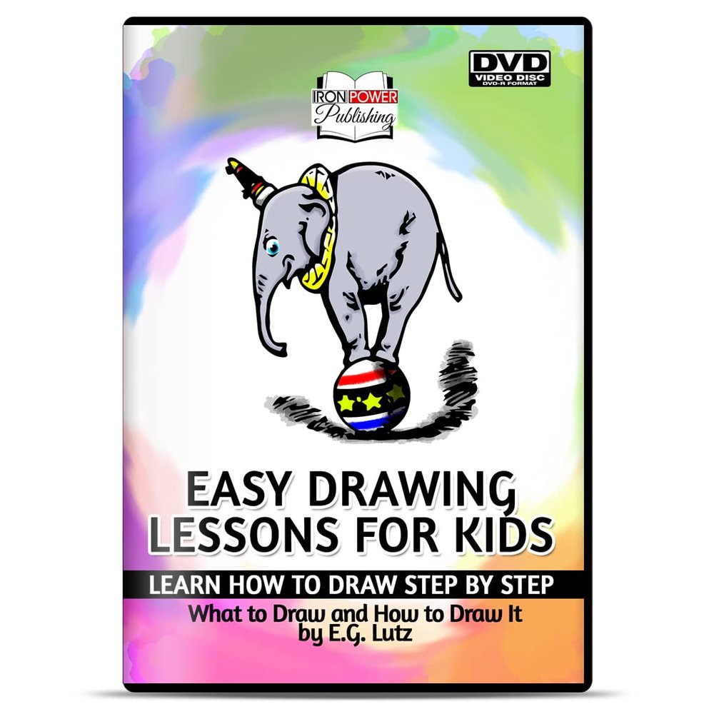 Ironpower Publishing Learn How to Draw Step by Step - Easy Drawing Lessons for Kids Beginners Level DVD Video Tutorial by E.G. Lutz
