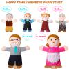 Civaner 6 Pieces Hand Puppet Set 11.8 Inch Family Members Puppets Theater Mother, Father, Son, Daughter and Grandparents for Storytelling, Teaching, Preschool, Role Play view 3