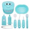 9PCS Plastic Simulation Dentist Play Set Medical Kit Pretend Toy for Kids Hygienic Habbit Cultivation Role Play Game for Children 6 Colors (Purple/Pink/Yellow/Green) Simple OPP Bag Packaging (Blue) view 2