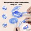 9PCS Plastic Simulation Dentist Play Set Medical Kit Pretend Toy for Kids Hygienic Habbit Cultivation Role Play Game for Children 6 Colors (Purple/Pink/Yellow/Green) Simple OPP Bag Packaging (Blue) view 3