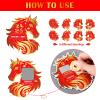 Civaner Chinese New Year 2026 Scratch Off Cards Year of The Horse Scratch Fortune Cards and Ancient Chinese Coins Good Luck Coins for Spring Festival Party Supplies(60 Pcs,Horse) view 3