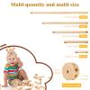 Zhanmai 2 Sets/120 Pcs Wooden Building Blocks Toys Kids Educational Natural Wood Toys Learning Wooden Blocks Different Sized Toy Building Sets for Boys Girls view 2