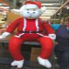 Big Plush Luxury 6-Foot Christmas Gorilla Plush - Giant White Gorilla with Premium Removable Santa Suit - Made in USA Holiday Display (72 Inches Tall)- Huge White Christmas Monkey Plush - 6ft / 72in view 2