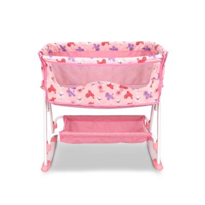 ANIVIA Doll Bed Furniture 2 Function Toy Doll Swings Together for 18 inches Baby Dolls, Baby Doll Crib with Bottom