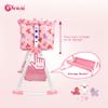 ANIVIA Doll Bed Furniture 2 Function Toy Doll Swings Together for 18 inches Baby Dolls, Baby Doll Crib with Bottom view 2