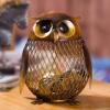 Kavolet Piggy Bank for Adults, Owl Shaped Metal Coin Box, Coin Money Bank, Handwork Handicrafts Ornament Home Decor Metal Sculpture view 2