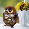 Kavolet Piggy Bank for Adults, Owl Shaped Metal Coin Box, Coin Money Bank, Handwork Handicrafts Ornament Home Decor Metal Sculpture view 3