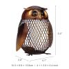 Kavolet Piggy Bank for Adults, Owl Shaped Metal Coin Box, Coin Money Bank, Handwork Handicrafts Ornament Home Decor Metal Sculpture view 4