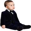 Boys Velvet Blazer Fashion 3 Piece Suits for Xmas Party Costume in Purple Color view 4