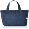 F-Style Tote Bag, Flag with Can Badge, Denim Multi-Tote, Blue view 1