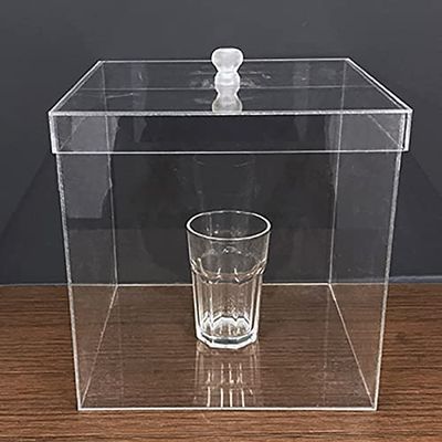 SUMAG Organic Glass Box for Self Explosion Glass Magic Tricks Glass Breaking Magic Magician Stage Illusions Mentalism Gimmicks Props
