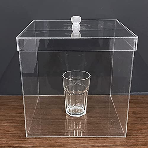 SUMAG Organic Glass Box for Self Explosion Glass Magic Tricks Glass Breaking Magic Magician Stage Illusions Mentalism Gimmicks Props