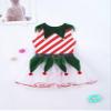 Agoky Kids Girls Xmas Costume Dress Sleeveless Striped Print Sequin Tutu Dress Christmas Carnival Fancy Dresses Red_D 14 view 3