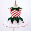 Agoky Kids Girls Xmas Costume Dress Sleeveless Striped Print Sequin Tutu Dress Christmas Carnival Fancy Dresses Red_D 14 view 4