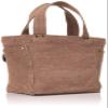 F-Style Canvas Tote Bag with Flag Can Badge, Brown view 2