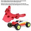 Dilwe RC Front Bulkhead, Aluminum Alloy Truck Front Bulkhead Car Model Accessories Compatible for LOSI 1/18 Mini T 2.0 2WD, Auminum Alloy CNC Upgrade Parts Front Bulkhead Mount Set(red) view 3