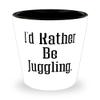 Beautiful Juggling Gifts, I'd Rather Be Juggling, Epic Holiday Shot Glass Gifts For Friends view 1