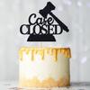 Case Closed Cake Topper - Congrats Lawyer/Born to Argue/Passed the Bar - 2026 Law School Graduate, JD College Graduation Party Decorations Supplies, Black Glitter view 3