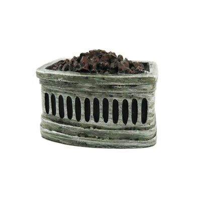 Dolls House Fire Grate Basket with Glowing Coals Resin Fireplace Accessory