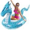 Monsoon [Dragon] Inflatable Pool Floats for Adults Large Ride-On Swimming Pool Float Floatie with Handles - Blue view 1