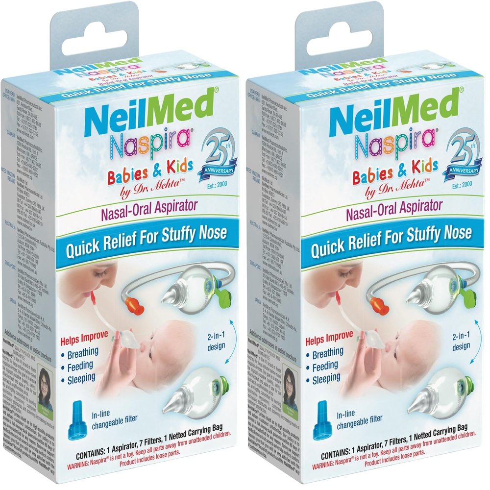 NeilMed Naspira Nasal-Oral Aspirator (Pack of 2)