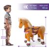 PonyCycle Ride on Horse Pony Toys Size 4 Plush Mechanical Advanced Model Y with Brake Riding Horse for Kids Ages 4-7, Birthday Gift for Boys and Girls Light Brown Y471 view 3